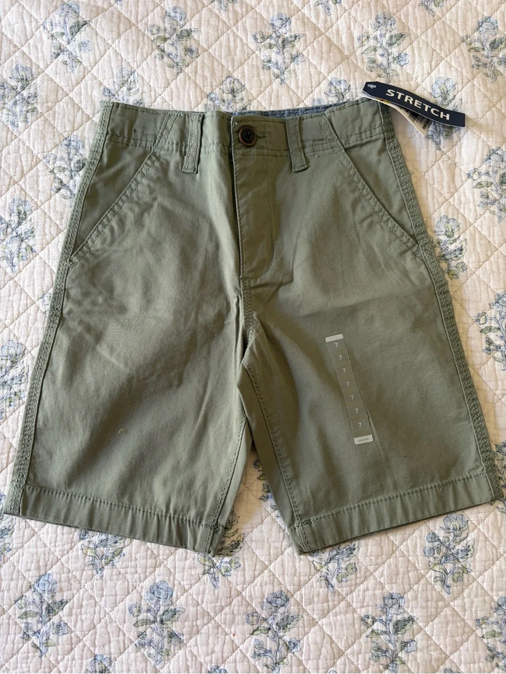 OshKosh B'gosh Light Blue & Olive Stretch Chino Shorts